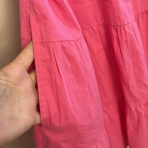 Hollister Babydoll Smock Bright Pink Mini Dress | S - Picture 4 of 7